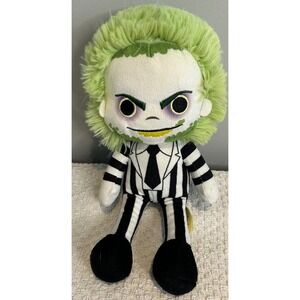 Beetlejuice Beetlejuice 12" Plush Toy Warner Bros 2024 Striped‎ Suit Green Hair